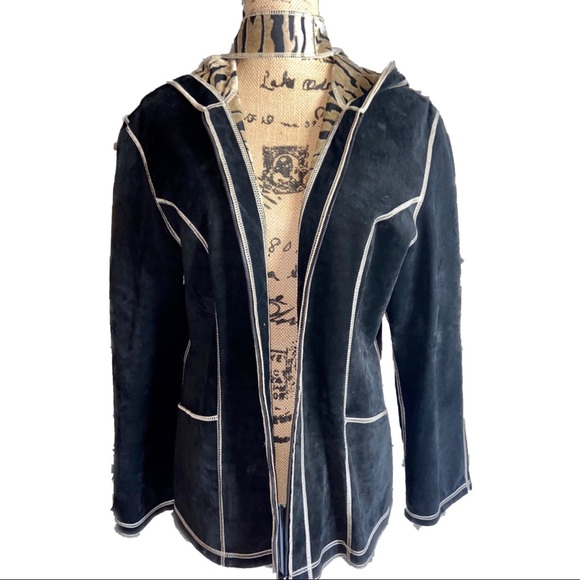 NWOT- Suede Golden Zebra Reversible Hooded Jacket